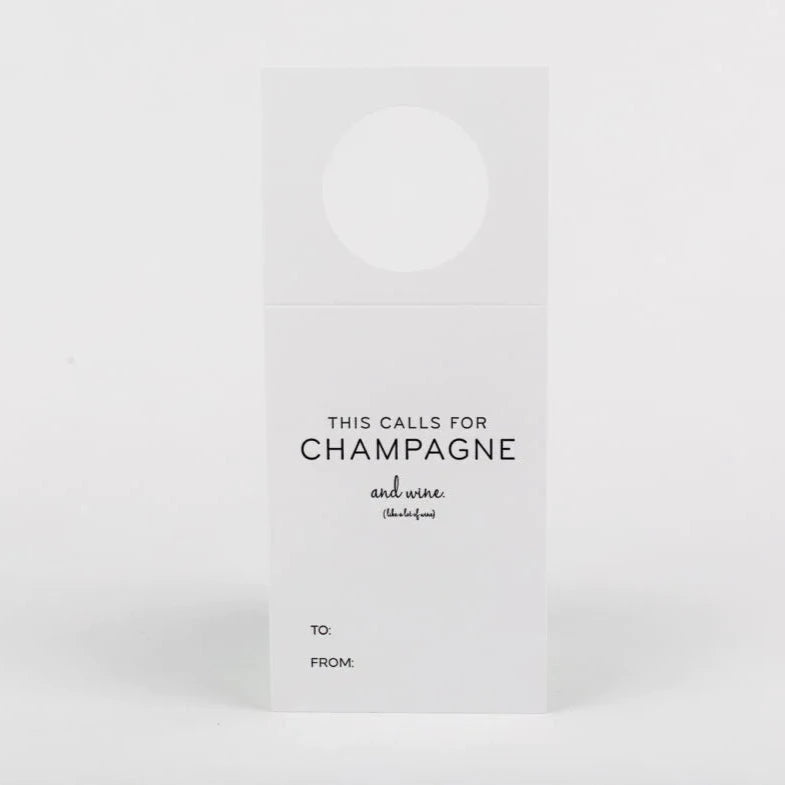 Bottle Tags - This Calls For Champagne