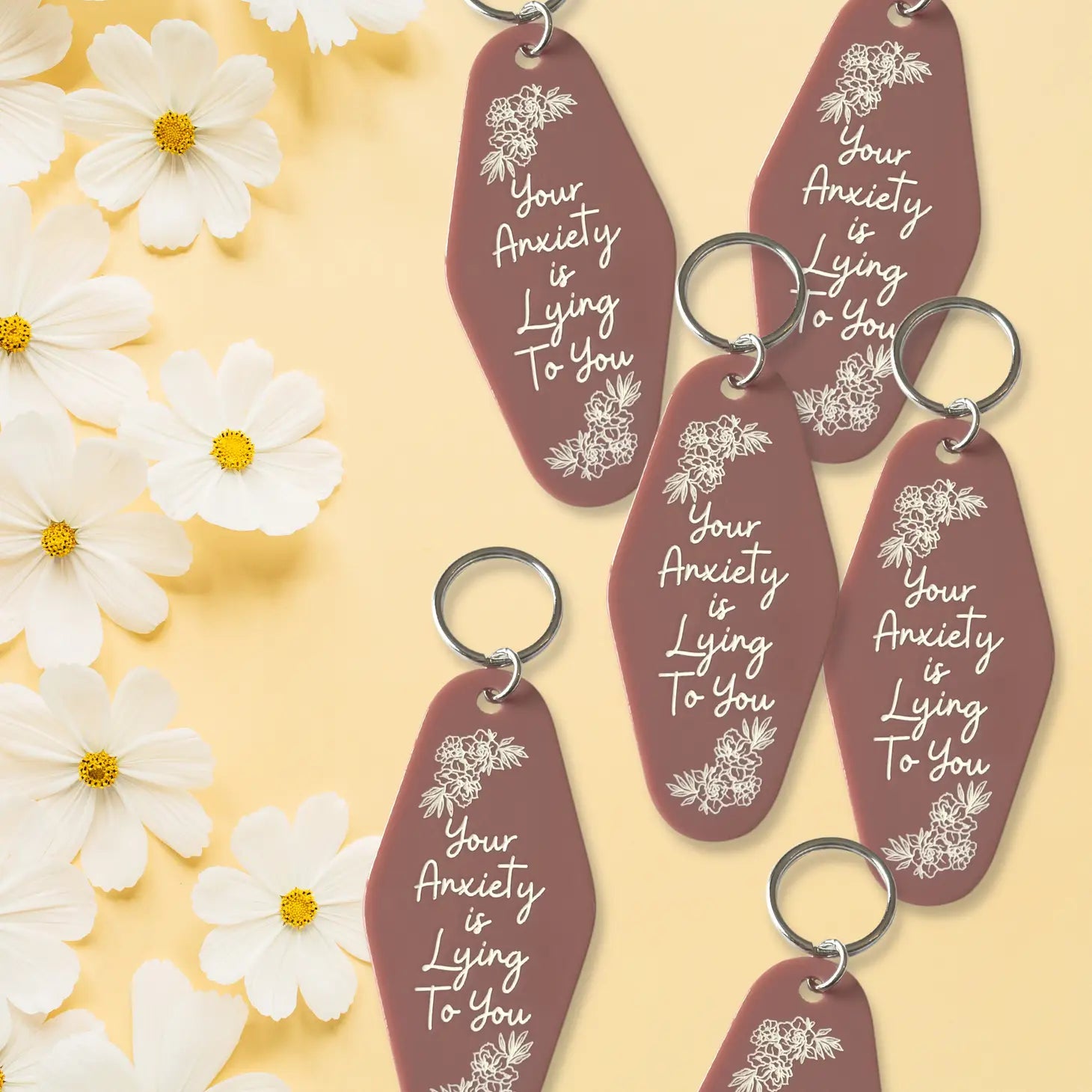 Your anxiety is lying to you Keychain