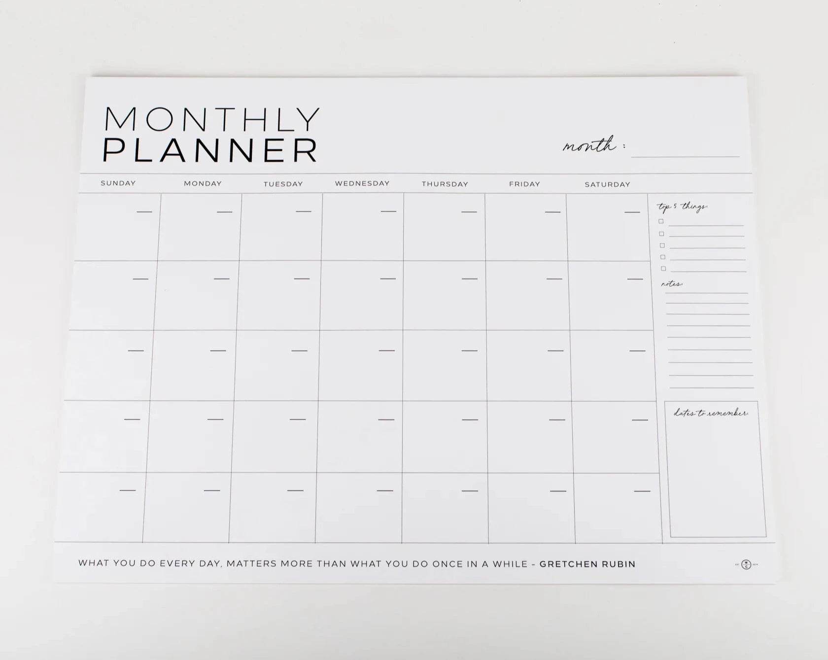 Large Monthly Planner